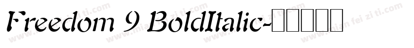 Freedom 9 BoldItalic字体转换